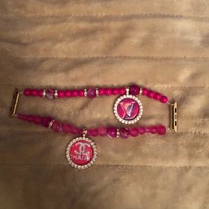 Beautiful rose gold and hot pink iwatch band designer inspired. Brand new